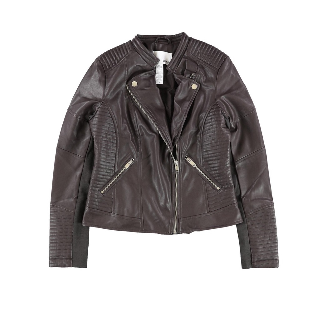 Dark purple leather jacket